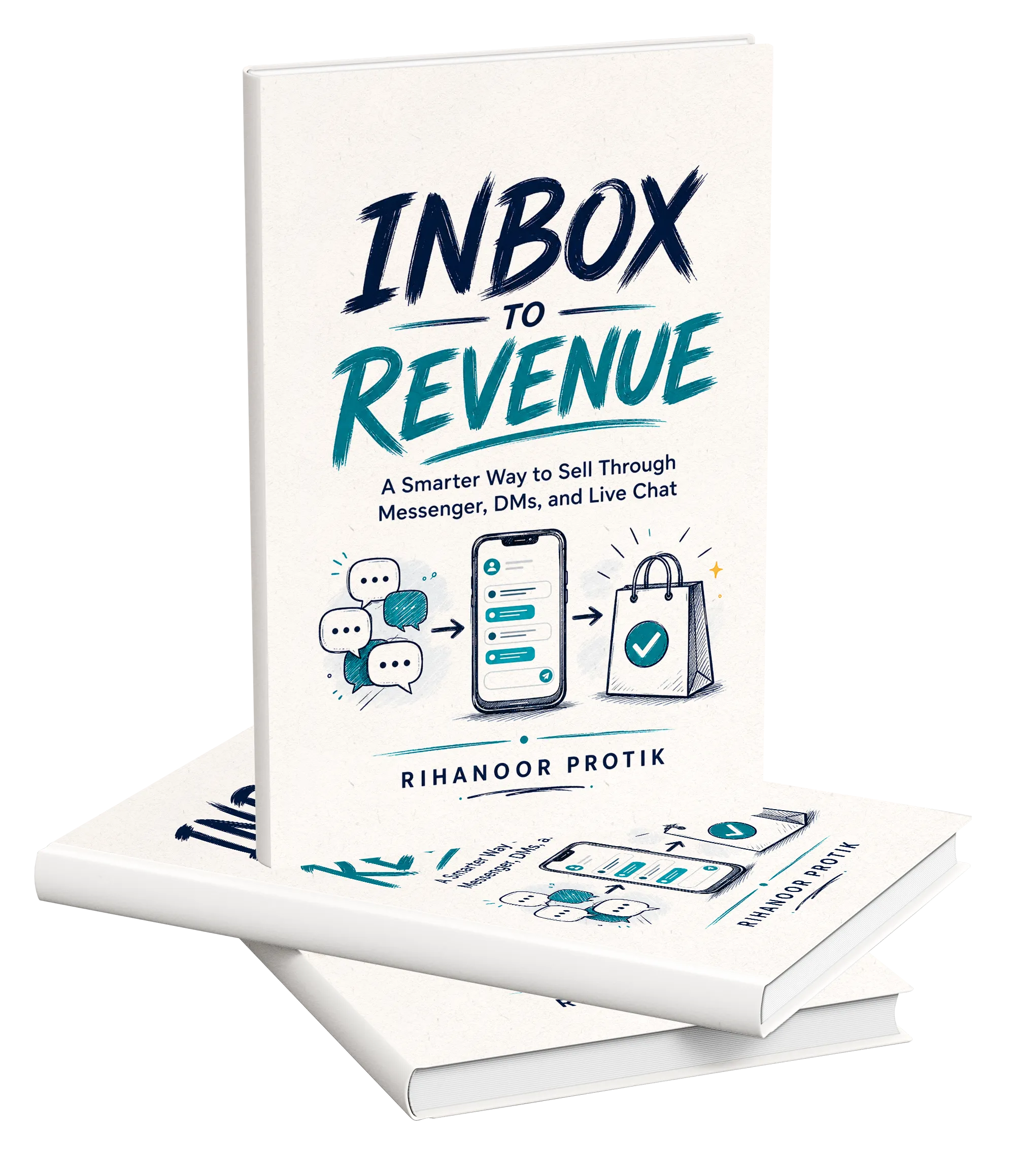 Book cover mockup for Inbox to Revenue